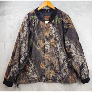 Stearns Dry Wear Hunting Jacket Men XL Realtree Camo Hardwoods Snap Quilted